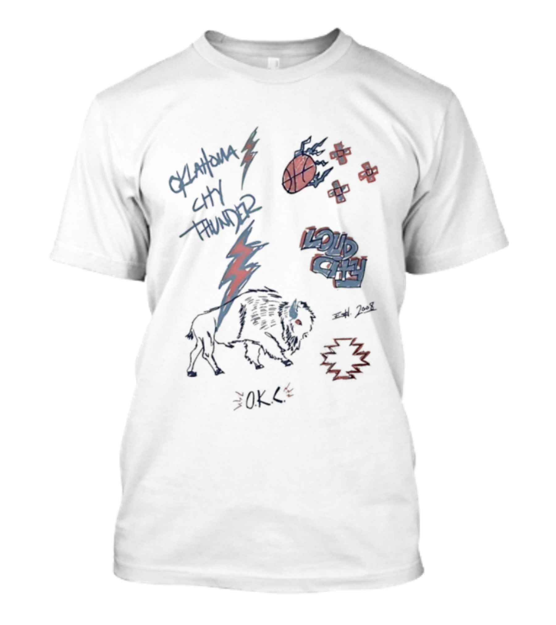 Oklahoma City Thunder Loud City Thunder Up OKC Basketball Buffalo Lightning T-Shirt