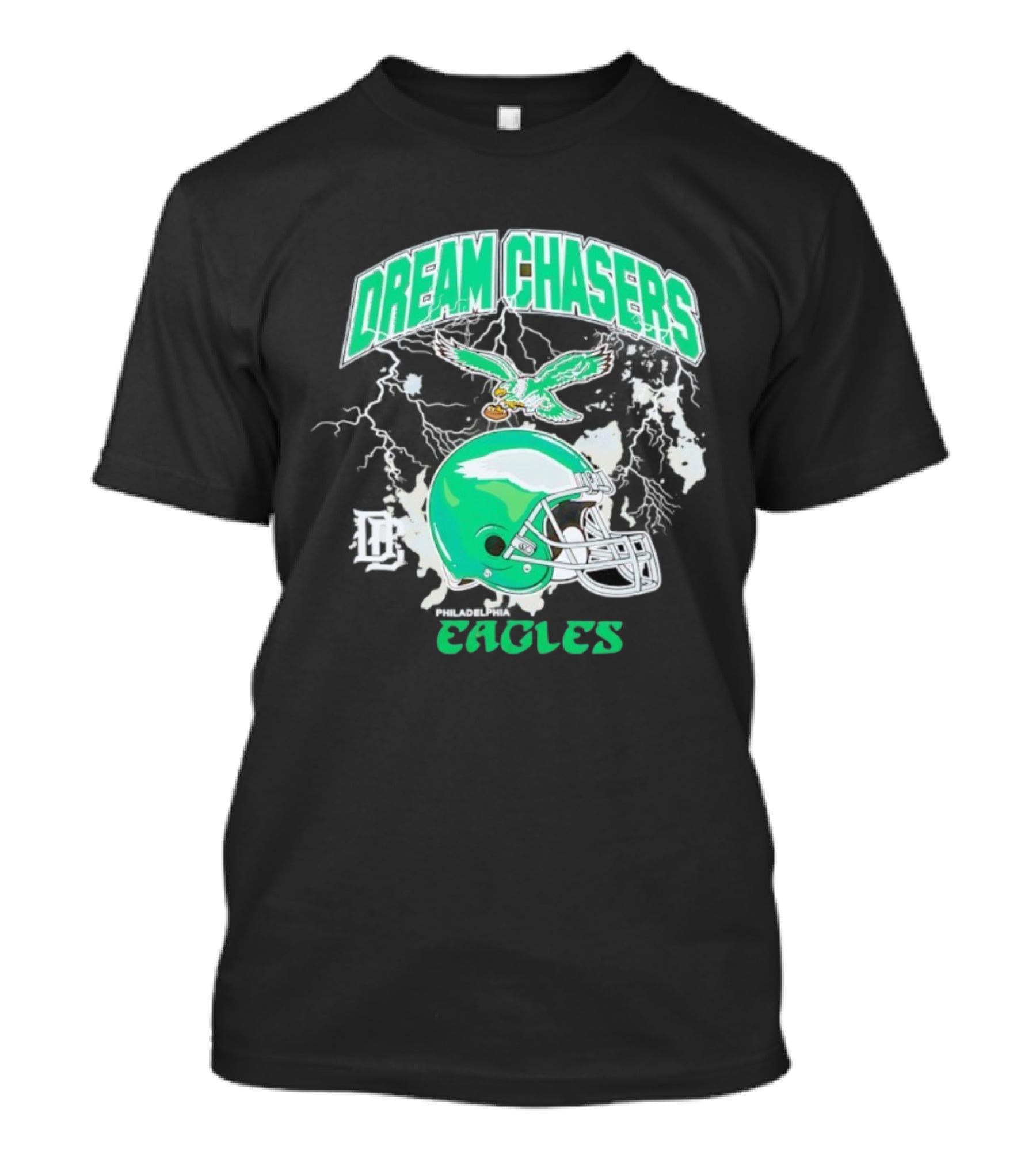 Philadelphia Eagles Dream Chasers Lightning Helmet Football Team Eagle T-Shirt