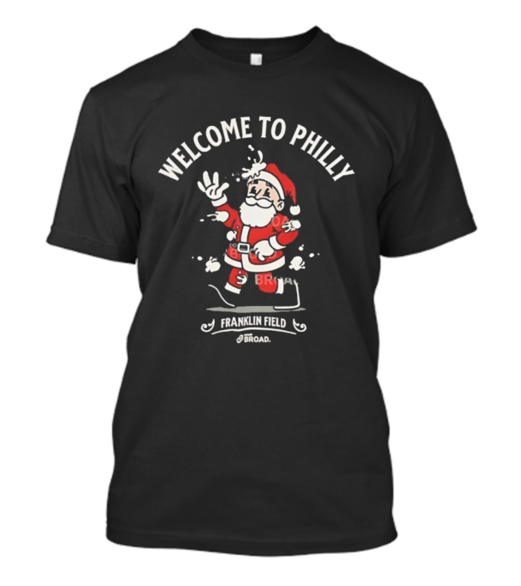 Welcome To Philly Santa Claus Franklin Field Philadelphia Eagles 2025 NFL Football T-Shirt