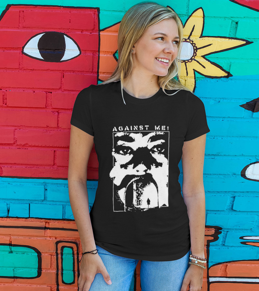 Against Me! Mouth Tunnel Face Design T-Shirt