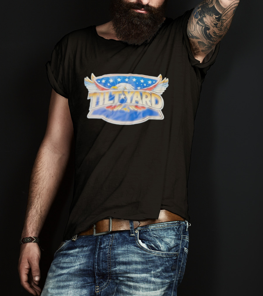 Tilt Yard Eagle Stars Wings Emblem T-Shirt