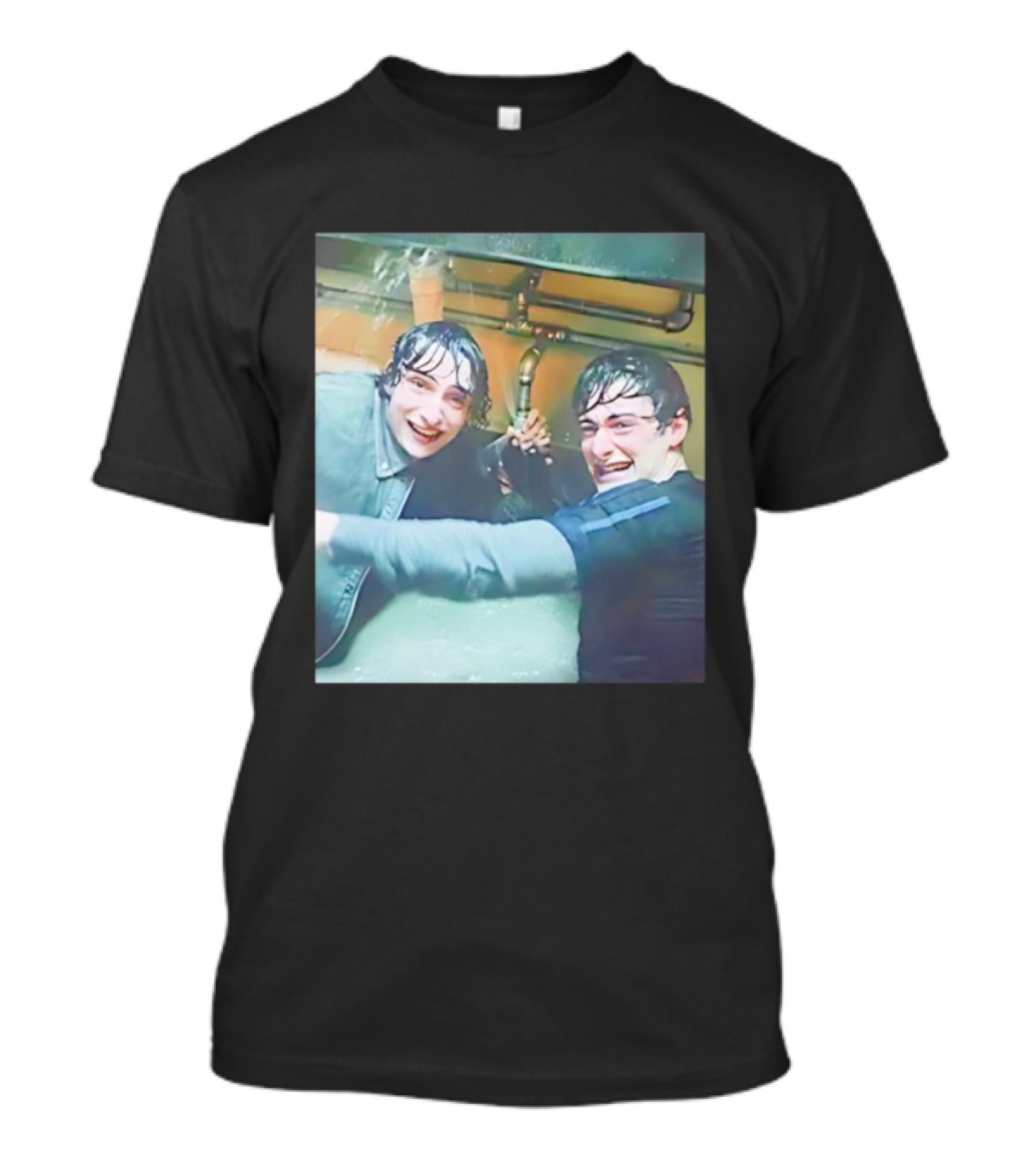 Mr Whatsit Will And Mike Stranger Things Photo Funny Wet Sink Scene T-Shirt
