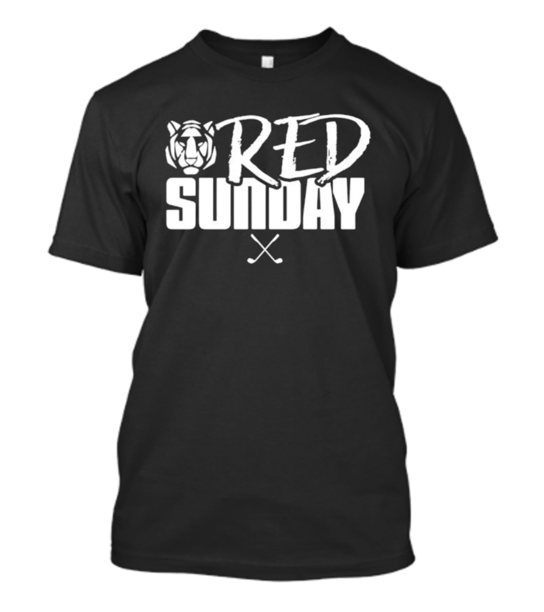 Tiger Red Sunday Golf Iconic Style T-Shirt