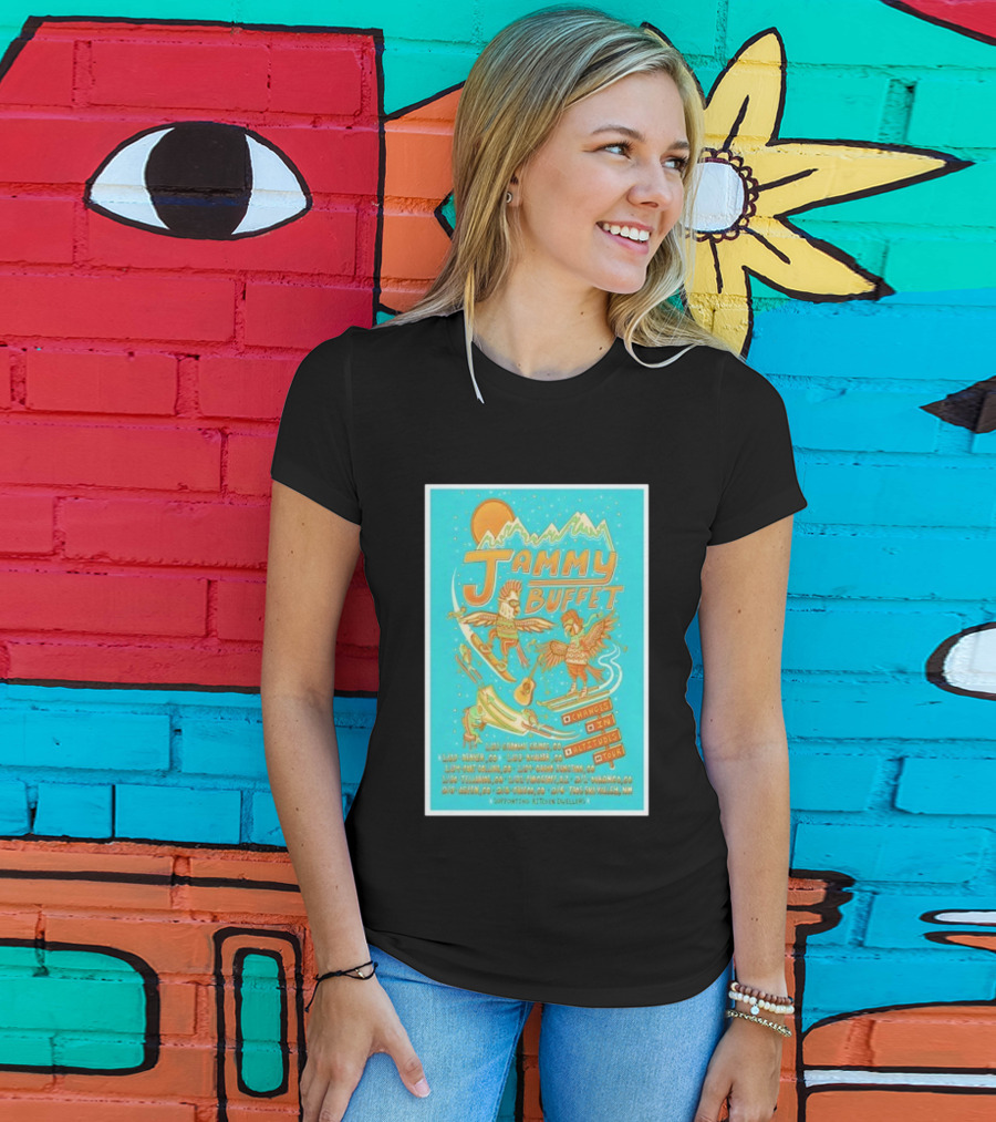 Jammy Buffet Changes In Altitudes Tour 26 Denver Durango Taos Ski Valley Supporting Kitchen Dwellers T-Shirt