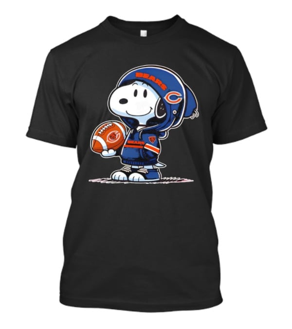 Snoopy Bears Chicago Football Peanuts Fan Gear T-Shirt