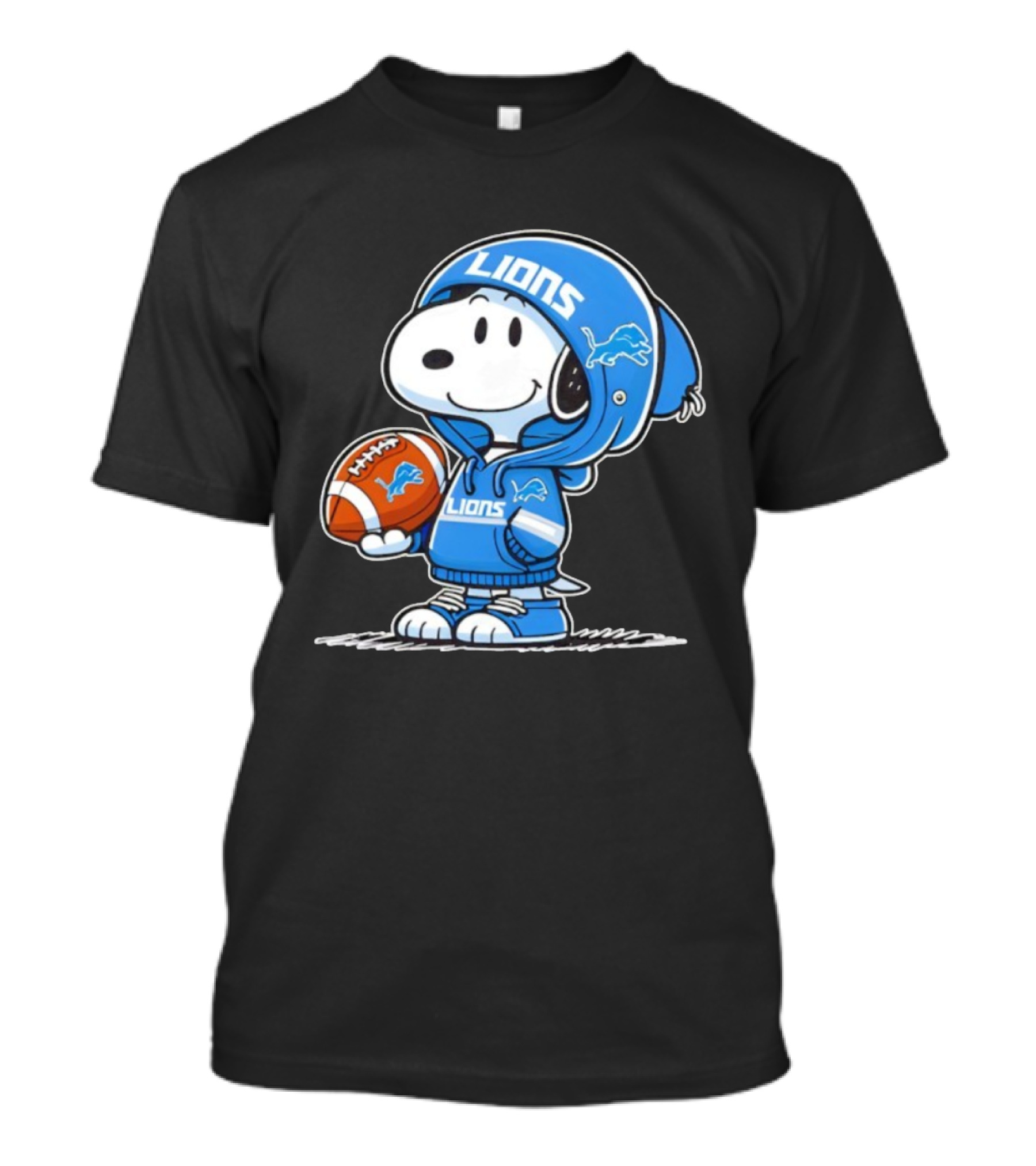 Detroit Lions Snoopy Football Fan Gear T-Shirt