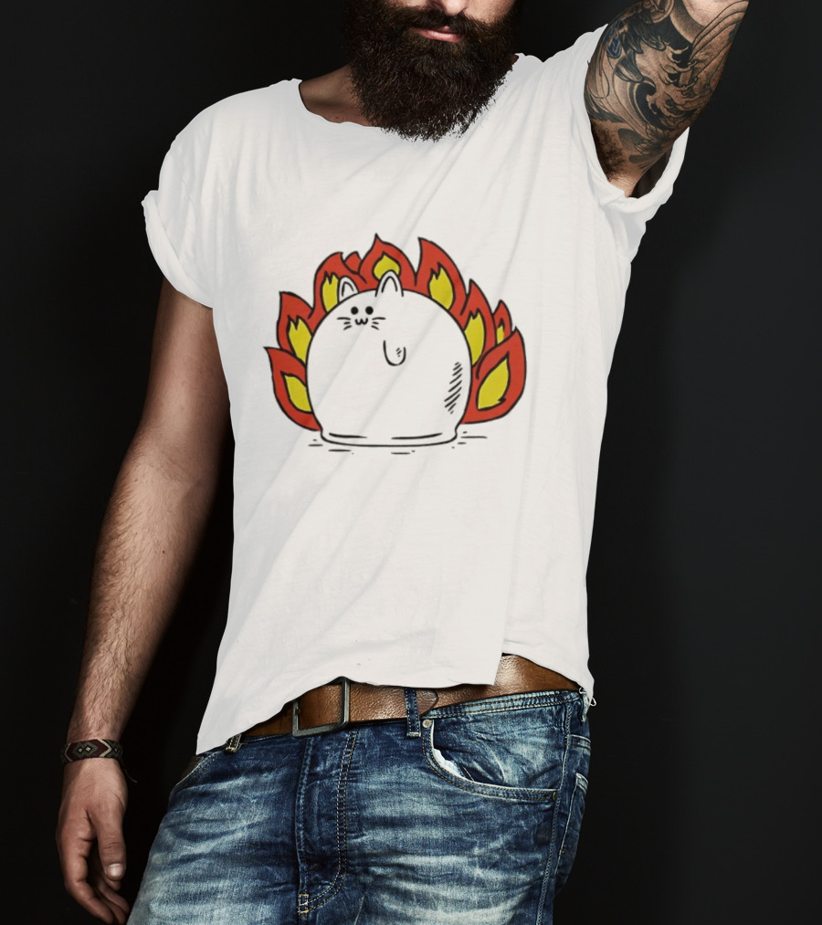 Plankton Muffin Surrounded By Flames T-Shirt