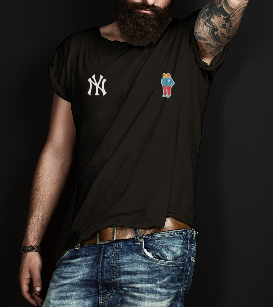 Bad Bunny New York Yankees Bear Blue Red Pants T-Shirt