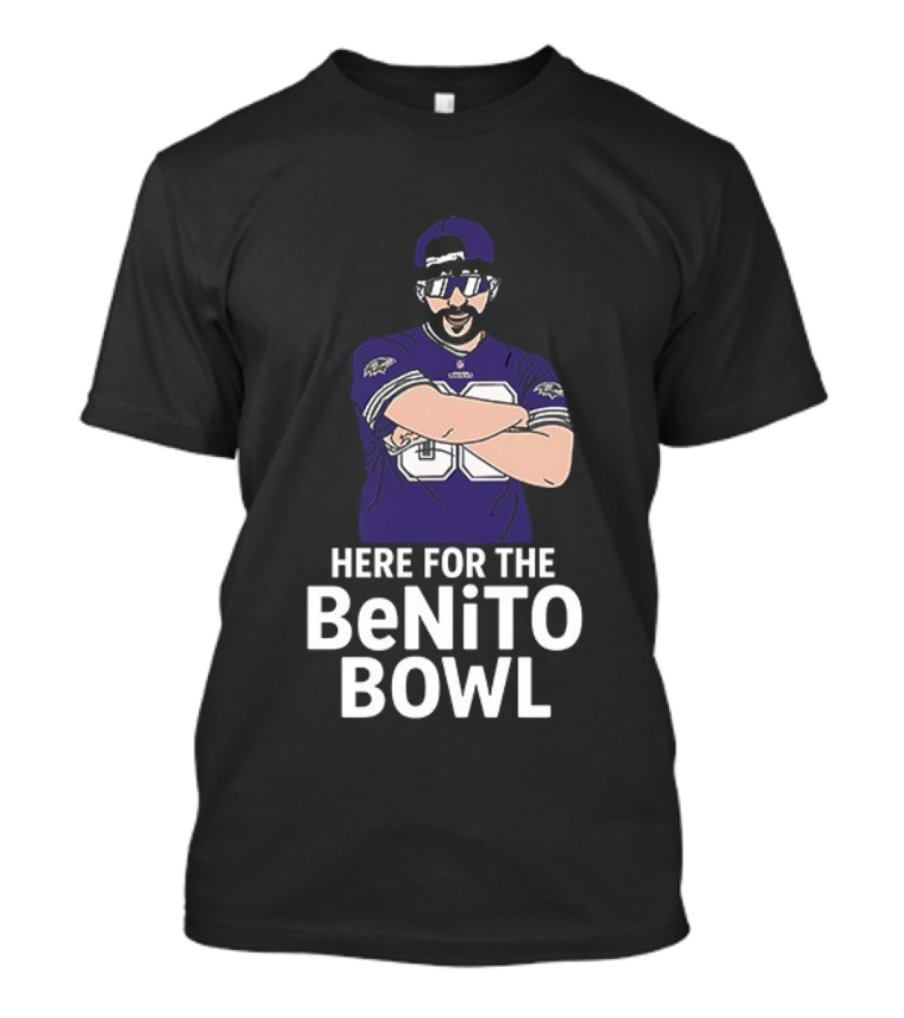Baltimore Ravens Super Bowl Halftime Here For The Benito Bowl T-Shirt