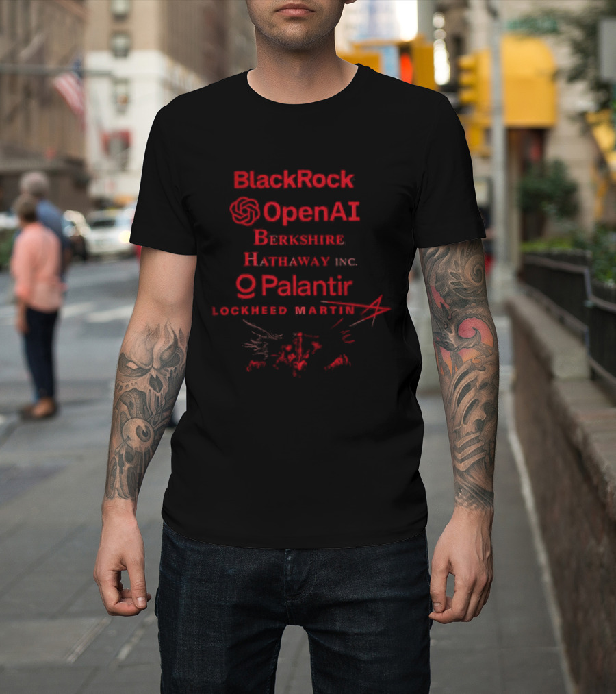 BlackRock OpenAI Berkshire Hathaway Inc Palantir Lockheed Martin Collaboration T-Shirt