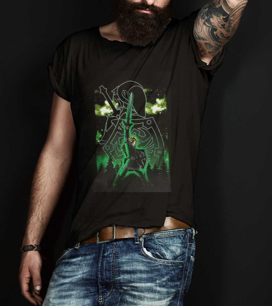 The Legend Of Zelda Link Nebula Sword Artwork T-Shirt