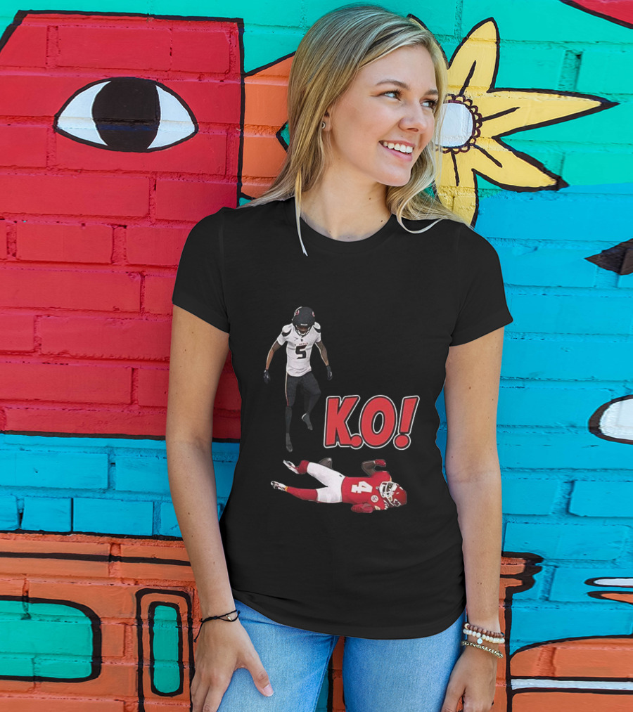 Jalen Pitre KO Monster Hit On Rashee Rice Houston Texans T-Shirt