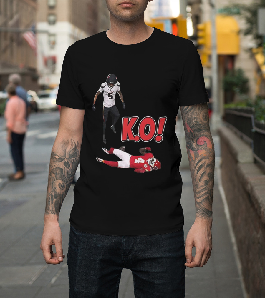 Jalen Pitre KO Monster Hit On Rashee Rice Houston Texans T-Shirt