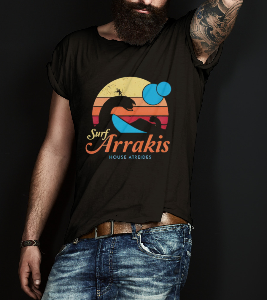 Surf Arrakis House Atreides Sunset Dune Adventure T-Shirt