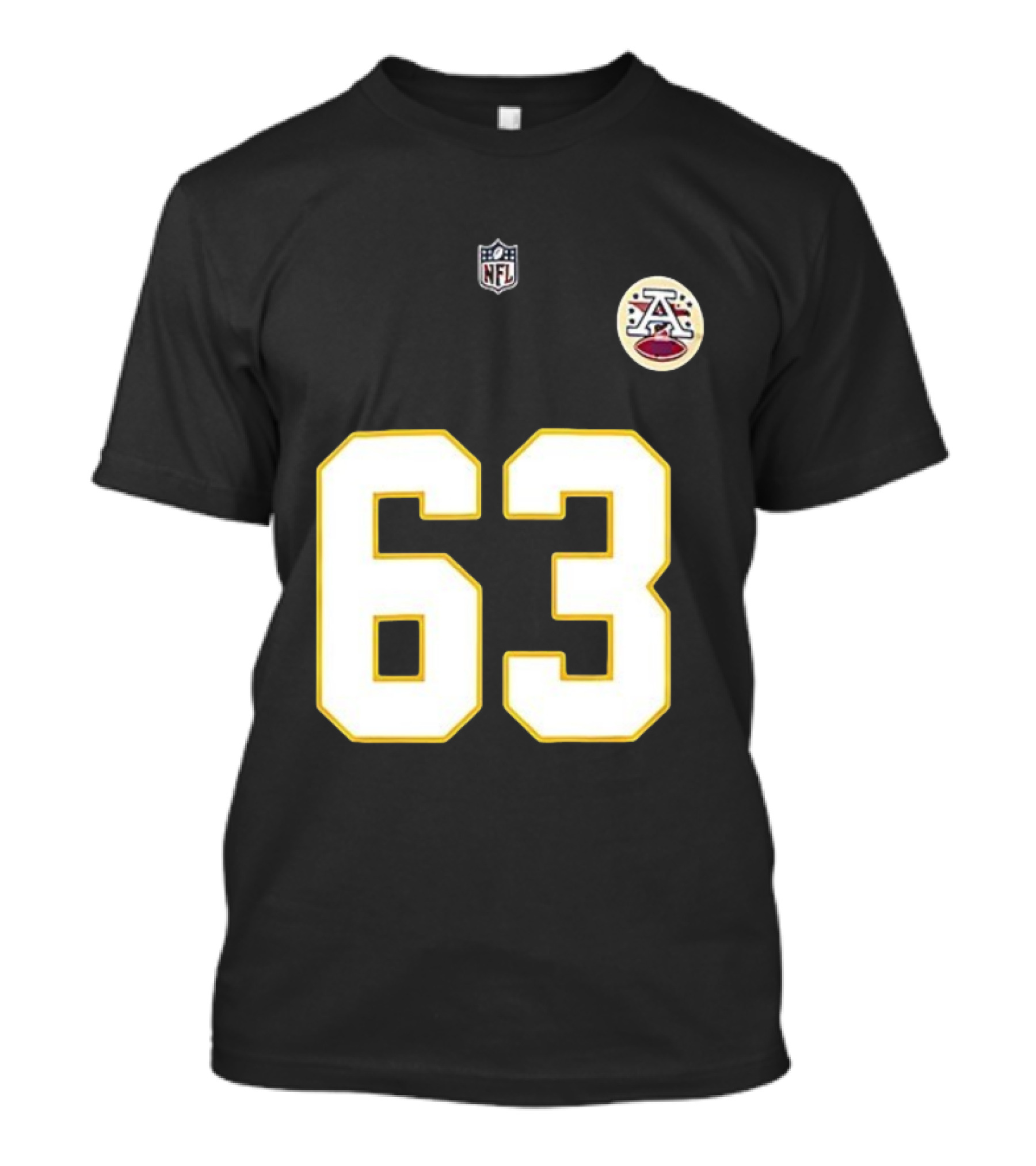 Kansas City Chiefs Bill Maas 63 NFL Team Number Signature T-Shirt