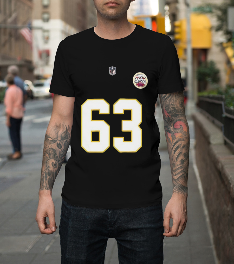 Kansas City Chiefs Bill Maas 63 NFL Team Number Signature T-Shirt