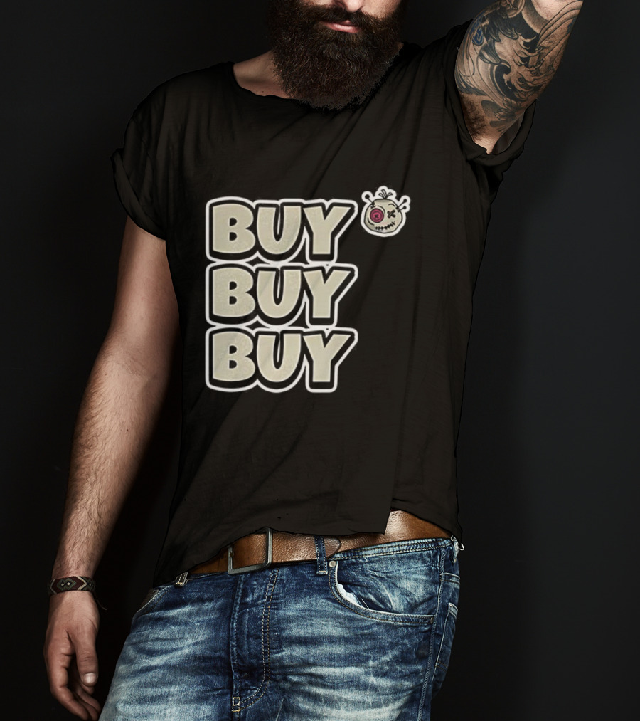 BUY BUY BUY Voodoo Token Eye Design T-Shirt