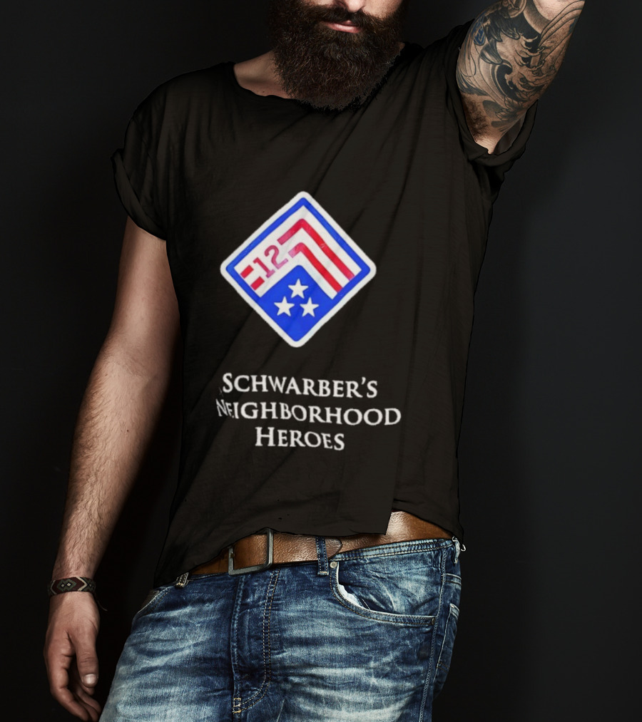 Schwarber’s Neighborhood Heroes Flag Stars 12 T-Shirt