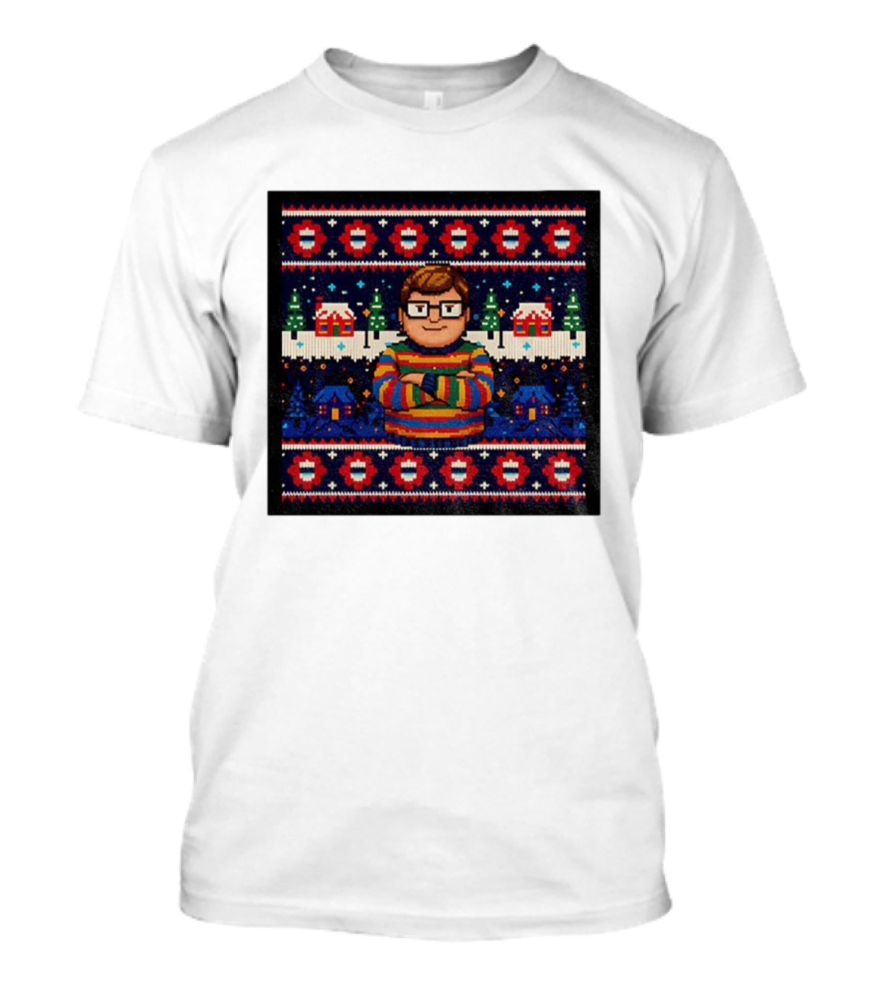 Delightful Derek 8Bit Christmas Sweater Stranger Things Decor Sweater T-Shirt