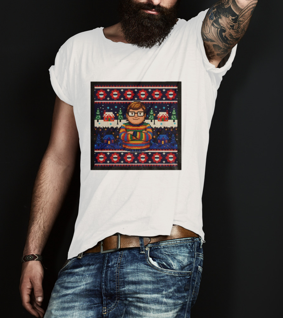 Delightful Derek 8Bit Christmas Sweater Stranger Things Decor Sweater T-Shirt
