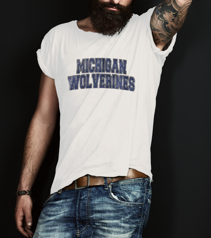 Michigan Wolverines Born With My Heart On My Sleeve Fire In My Soul T-Shirt