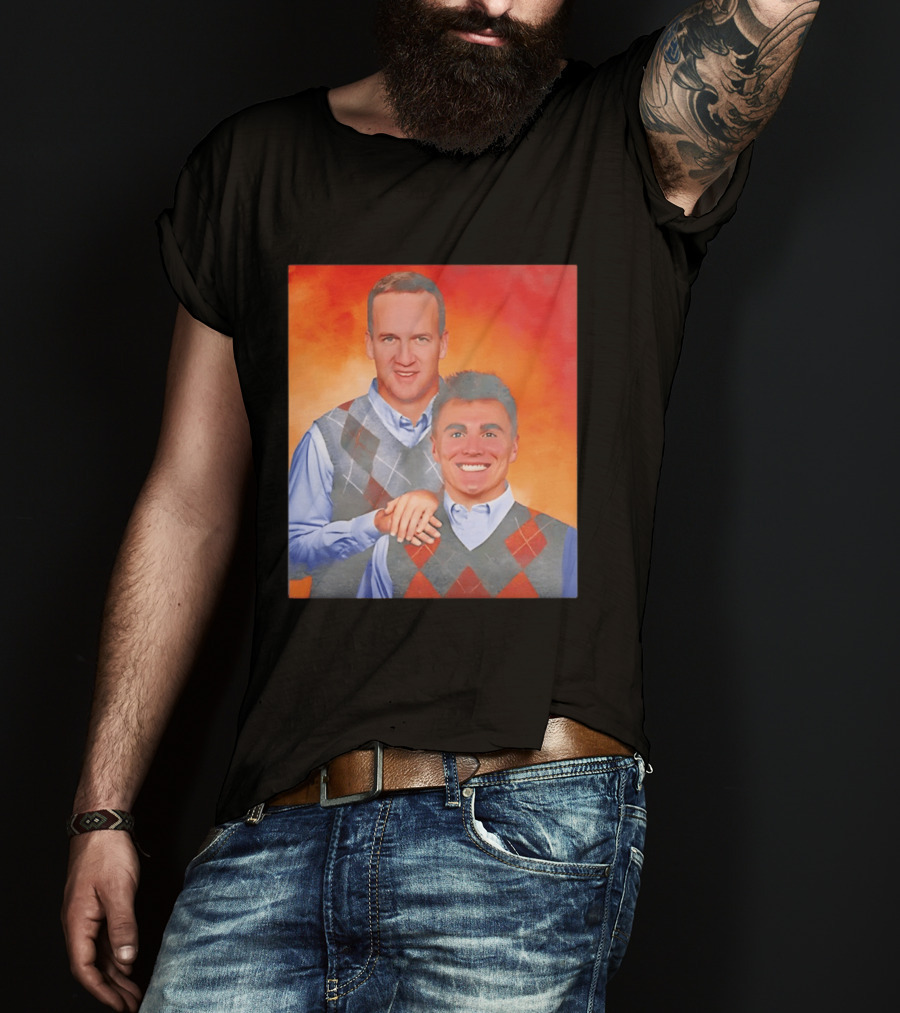 Bo Nix Peyton Manning Step Brothers Denver Broncos Comedy T-Shirt