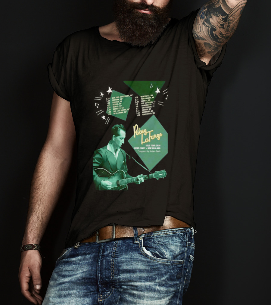 Pokey LaFarge Solo Tour 2026 West Coast New England Julian Davis Support T-Shirt