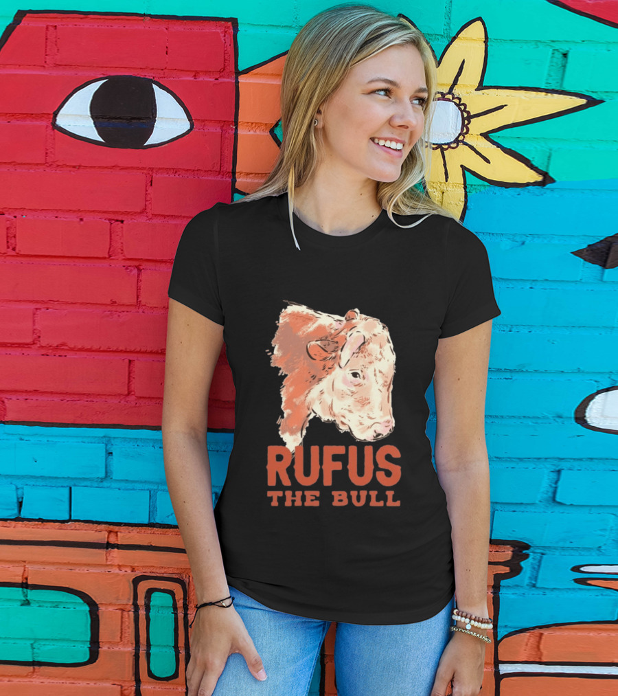 Rufus The Bull Cow Retro Style Rustic T-Shirt