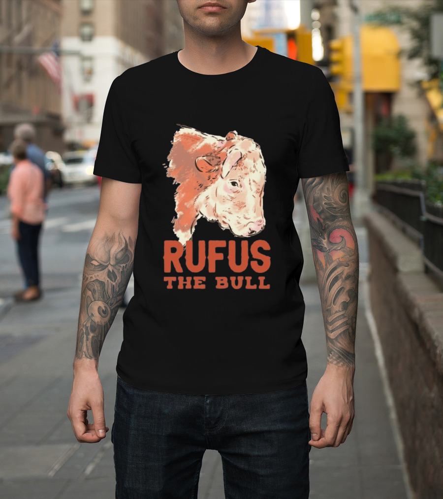 Rufus The Bull Cow Retro Style Rustic T-Shirt