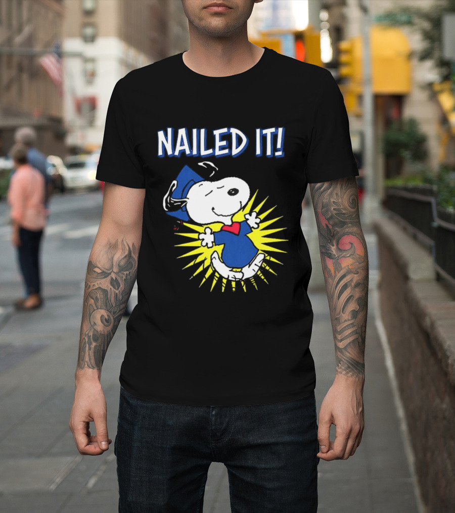Congratulations Snoopy Nailed It Graduation Celebration T-Shirt
