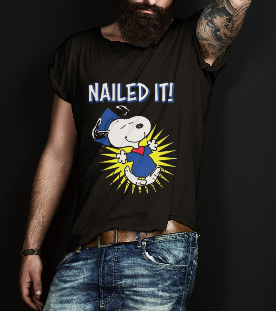 Congratulations Snoopy Nailed It Graduation Celebration T-Shirt