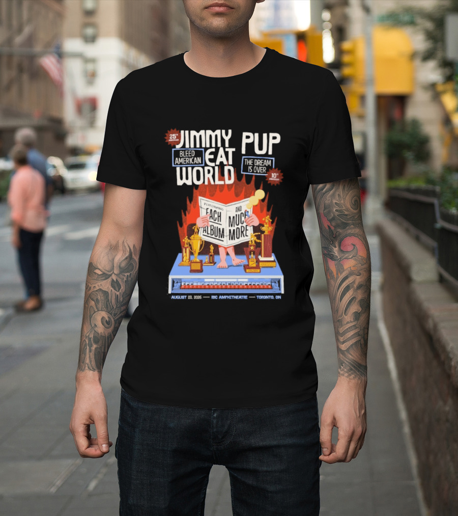 Jimmy Eat World Bleed American 25th Anniversary Pup The Dream Is Over Live August 23 2026 RBC Amphitheatre Toronto T-Shirt