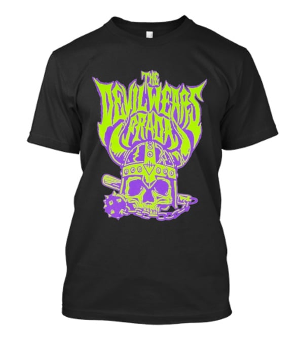 The Devil Wears Prada Viking Skull With Mace And Chain T-Shirt