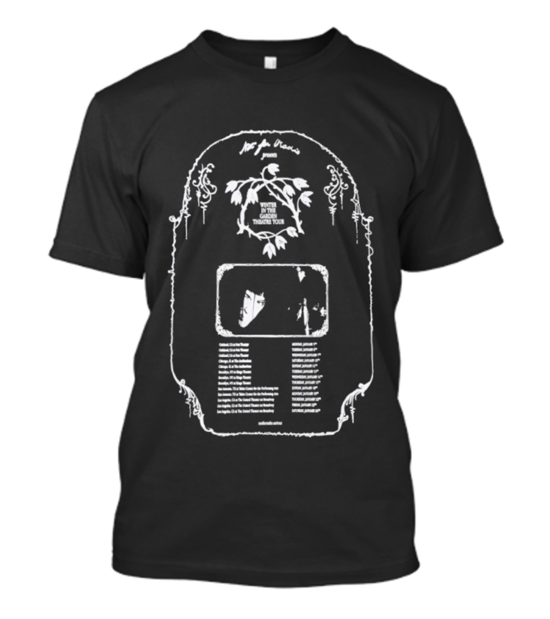 The Marias Tour January 2026 Botanical Illustration Vintage Map Dates T-Shirt