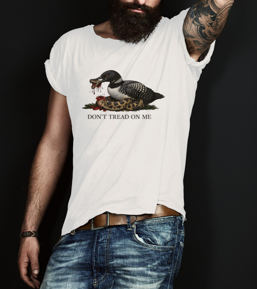 Common Loon Snake Blood Don't Tread On Me T-Shirt