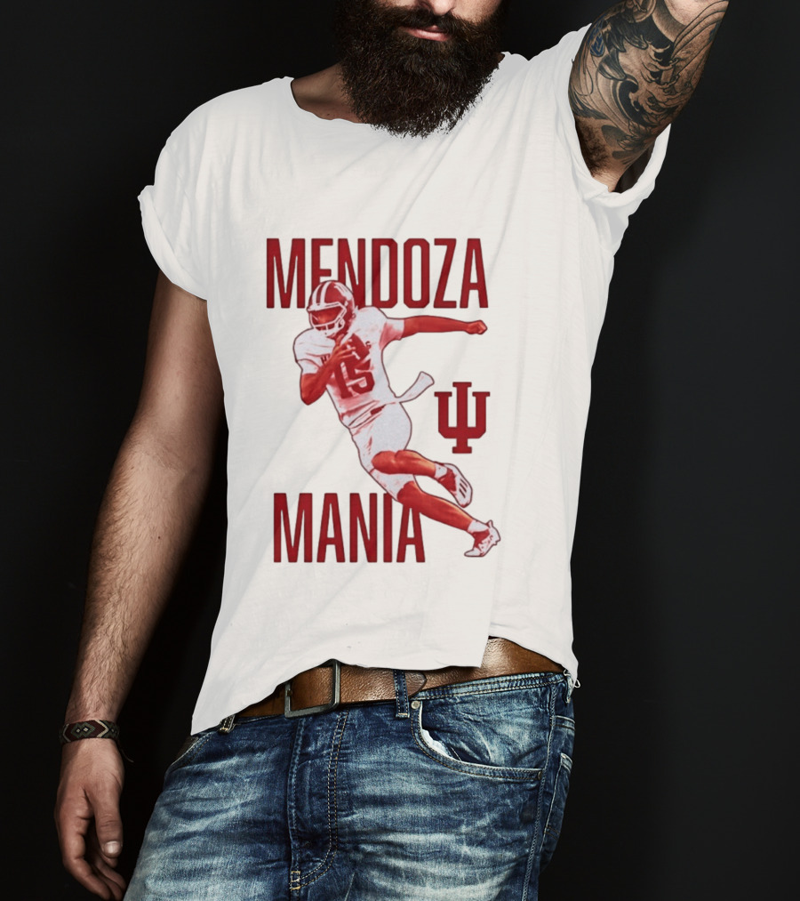 Mendoza Mania Indiana Hoosiers Football Player Action Icon IU T-Shirt
