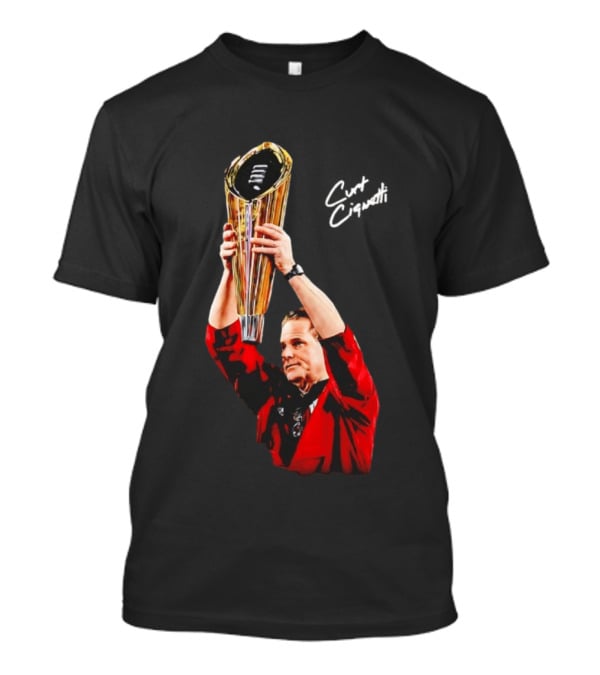 Curt Cignetti Trophy Hoist Indiana Hoosiers Coaching Legend T-Shirt