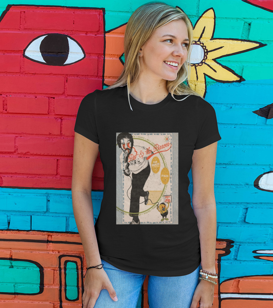 Pat & The Pissers Dan Spencer Struck March 2 All Ages Square Cat Vinyl Concert T-Shirt