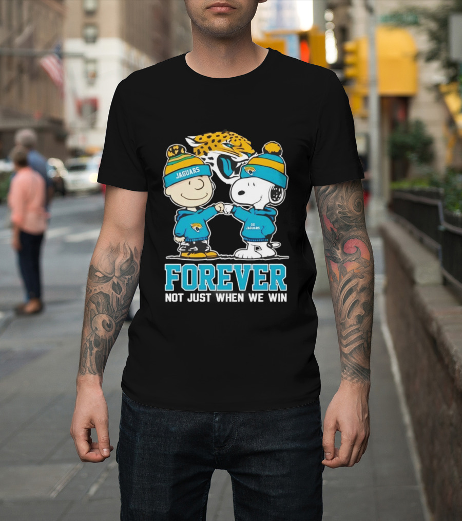 Charlie Brown Snoopy Jaguars Forever Not Just When We Win T-Shirt