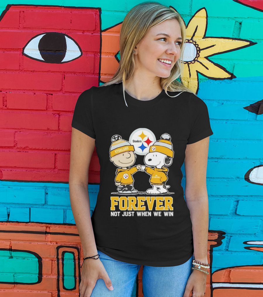 Peanut Snoopy Charlie Brown Steelers Forever Not Just When We Win T-Shirt