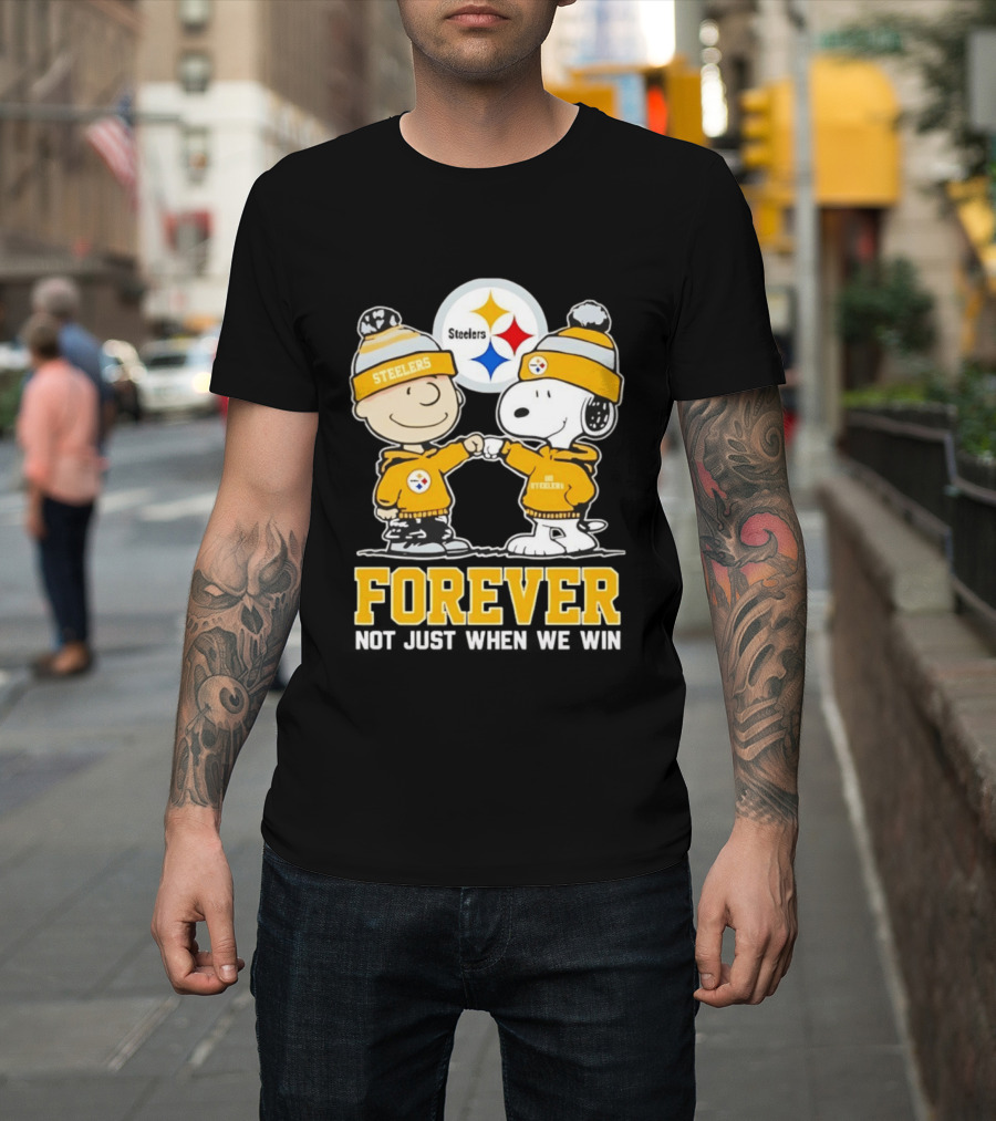Peanut Snoopy Charlie Brown Steelers Forever Not Just When We Win T-Shirt
