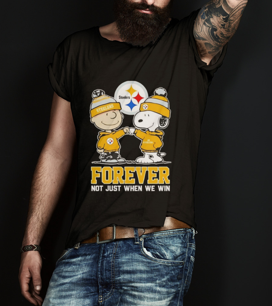 Peanut Snoopy Charlie Brown Steelers Forever Not Just When We Win T-Shirt