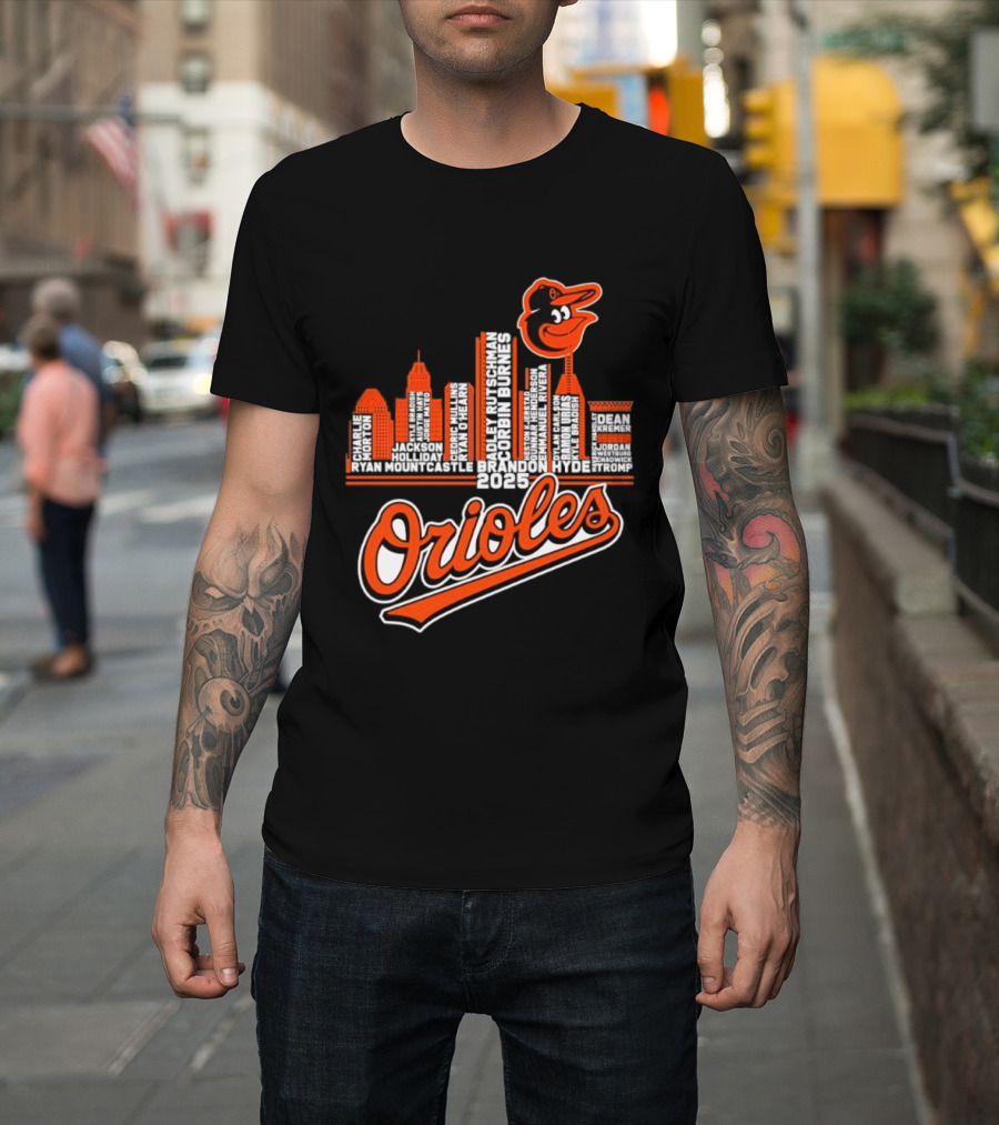 Baltimore Orioles City Skyline 2025 T-Shirt