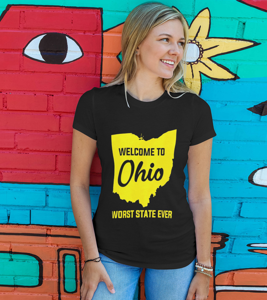 Welcome To Ohio Worst State Ever Map T-Shirt