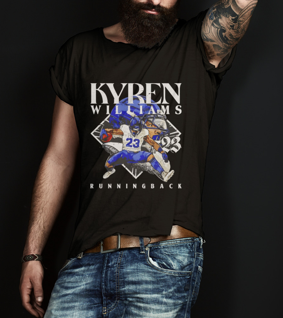Kyren Williams 23 Los Angeles Rams Hurdle Running Back 2023 T-Shirt