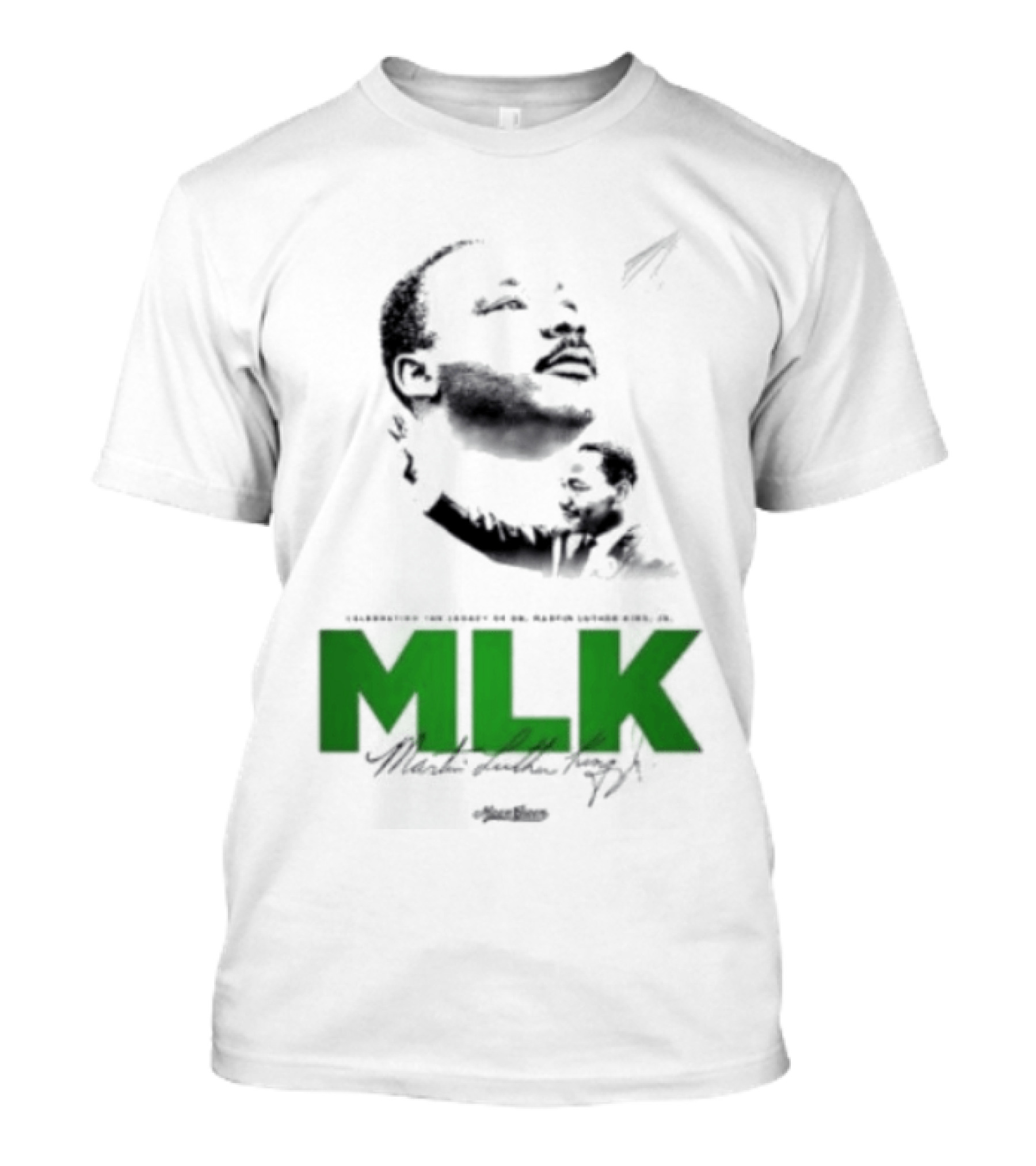 MLK Dr Martin Luther King Jr Bold Green T-Shirt