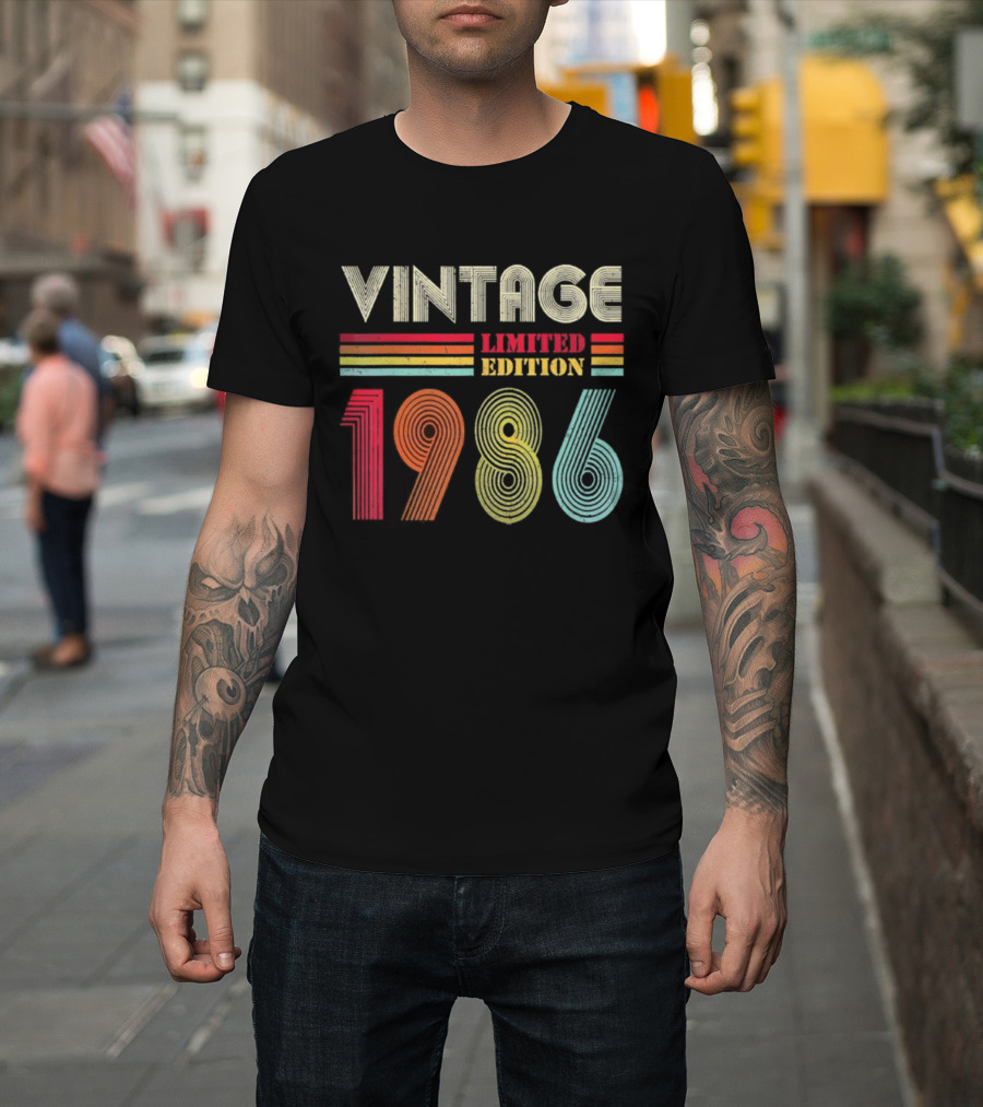 Vintage 1986 Limited Edition 40th Birthday Men Women 40 Years Old T-Shirt