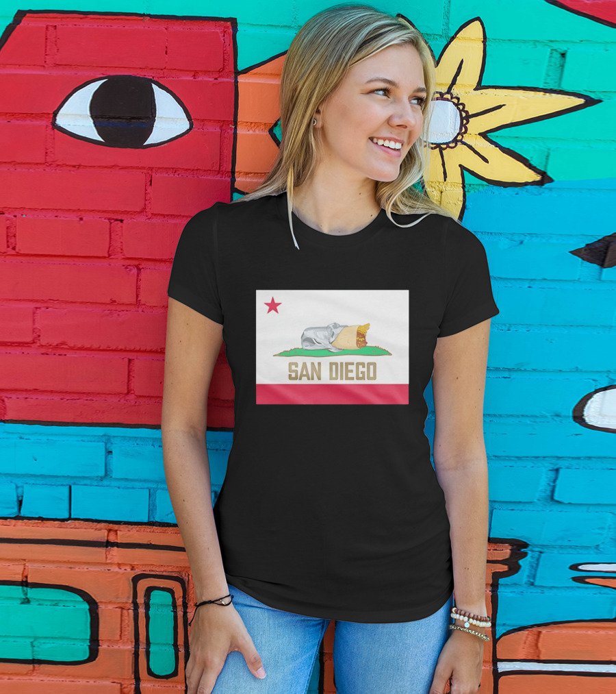 San Diego Padres Burrito California Flag T-Shirt