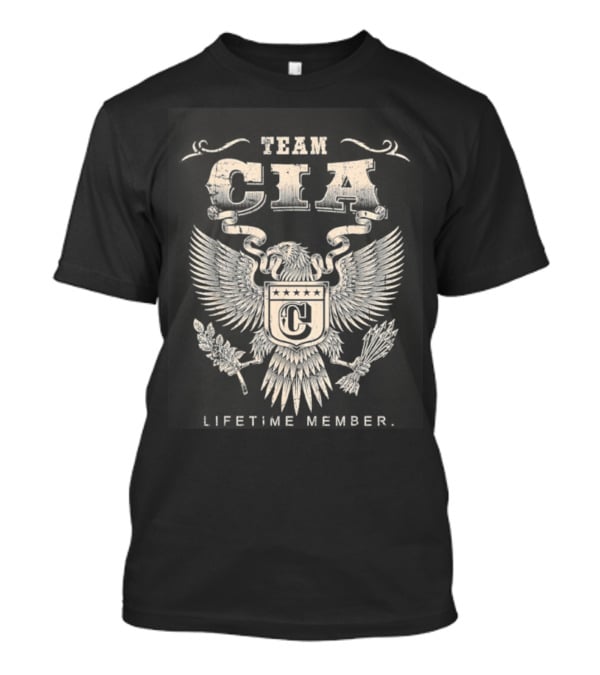 Team CIA Lifetime Member Emblem With Eagle Crest T-Shirt