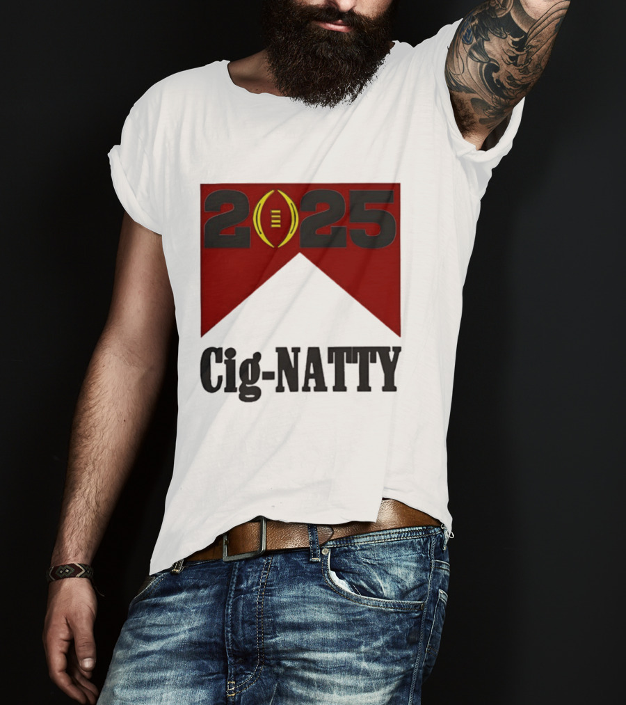 Indiana Hoosiers 2025 Cig Natty Football Banner T-Shirt